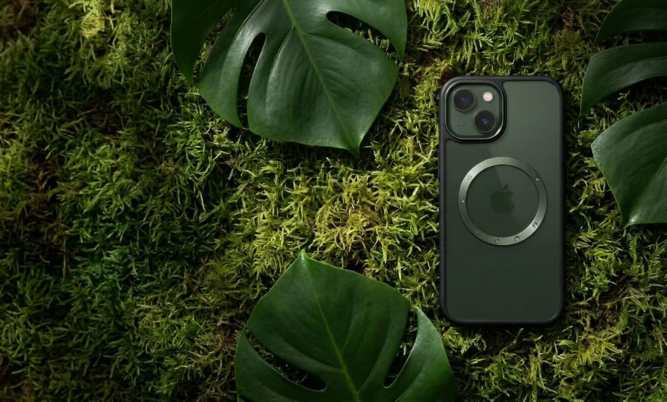 iPhone auf Moos — bis zu 80 kg CO2 Einsparung pro refurbished Gerät